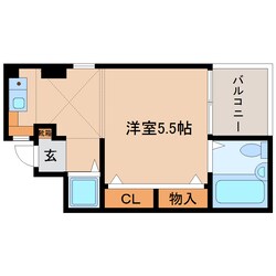 近鉄郡山駅 徒歩5分 3階の物件間取画像